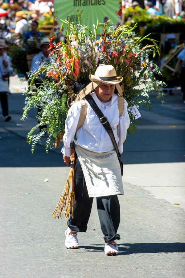 Silletero cargando una Silleta, Desfile de Sillete...