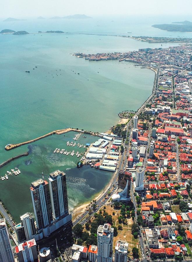 Vista Aerea de MiraMar, Ciudad de Panama