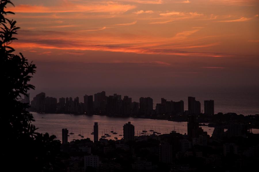 Atardecer en la Ciudad de Cartagena, Bolivar, Colo...