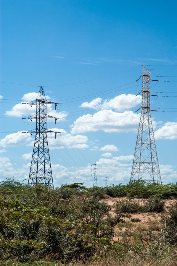 Torres de Alta Tension, Cabo de la Vela, Guajira, ...