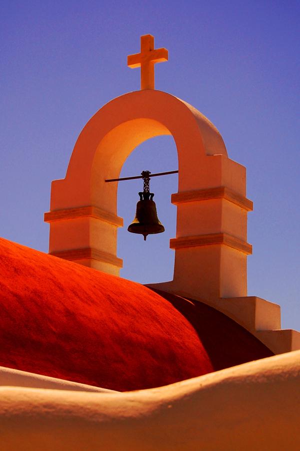 Campanario en Mikonos, Cicladas, Grecia, Atenas, E...