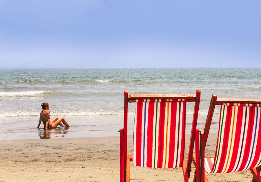 Playa en Cartagena, Bolivar, Colombia