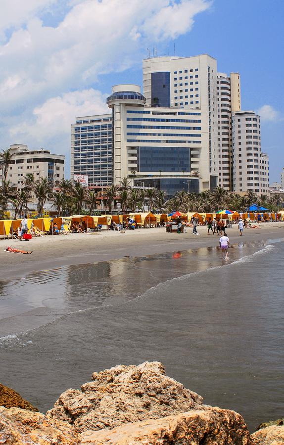 Playa en Cartagena, Bolivar, Colombia