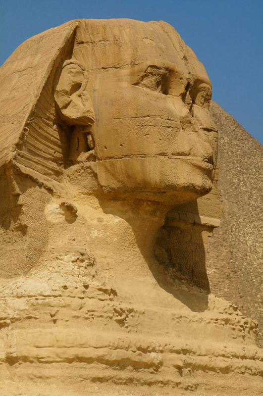 Gran Piramide de Giza y Esfinge, Egipto, El Cairo,...