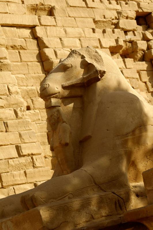 Estatua de Amon, Templo de Karnak, Egipto, El Cair...