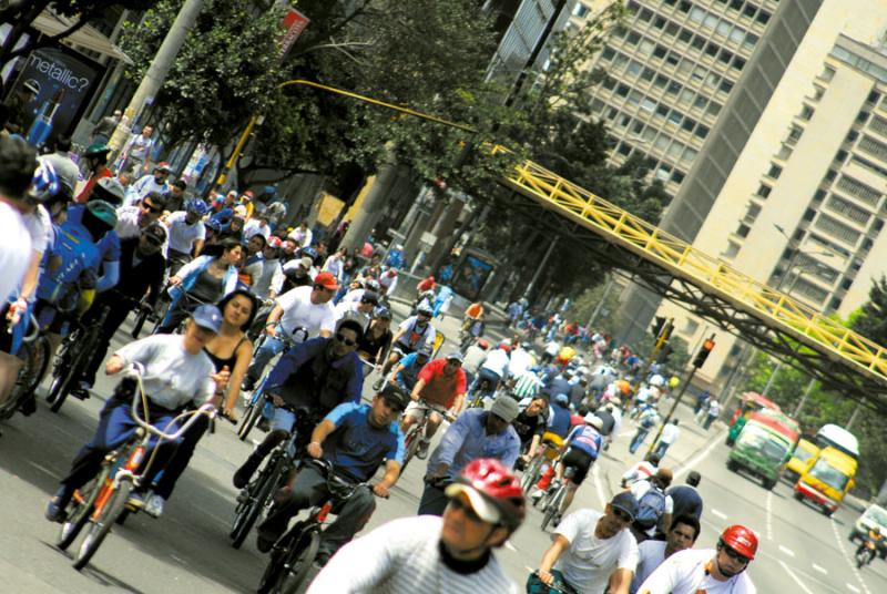 Ciclovia en la Ciudad de Bogota, Cundinamarca, Col...