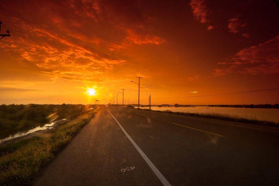 Atardecer Carretera Cienaga Santa Marta, Magdalena...