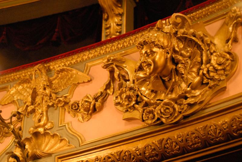 Ornamentacion del Plafon, Teatro Cristobal Colon, ...