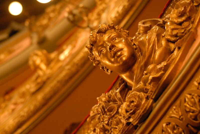 Ornamentacion del Plafon, Teatro Cristobal Colon, ...