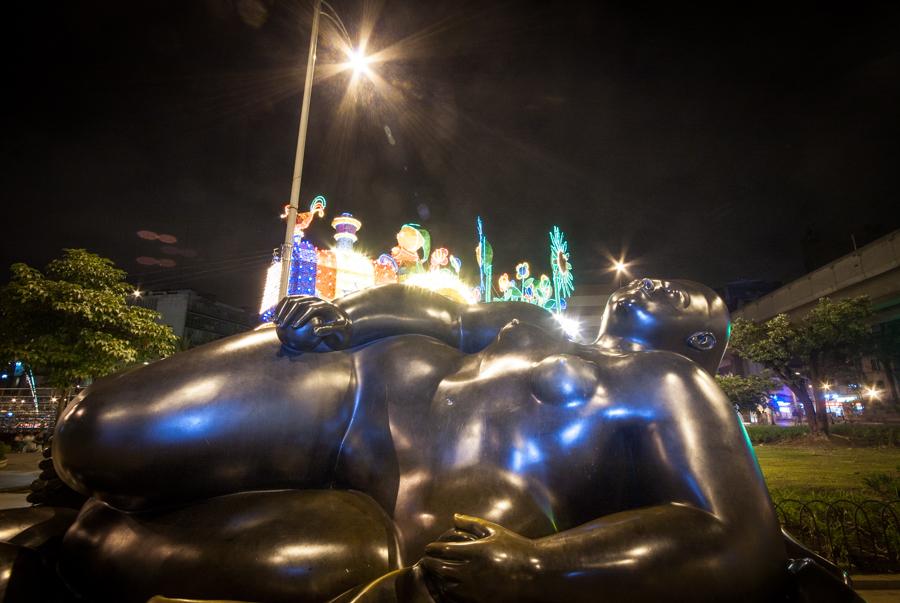 Alumbrados de Navidad, Plaza Botero, Medellin, Ant...