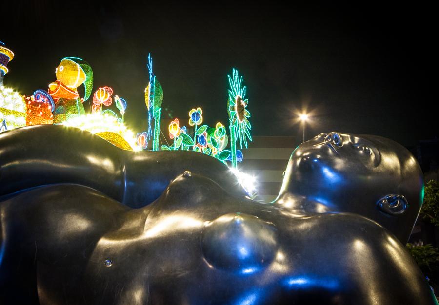 Alumbrados de Navidad, Plaza Botero, Medellin, Ant...