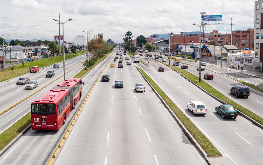 Transmilenio en la Ciudad de Bogota, Cundinamarca,...