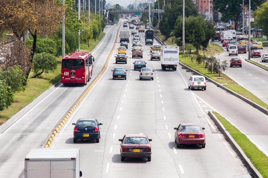 Transmilenio en la Ciudad de Bogota, Cundinamarca,...