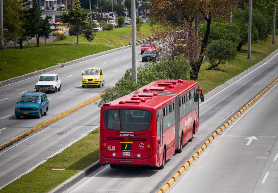 Transmilenio en la Ciudad de Bogota, Cundinamarca,...