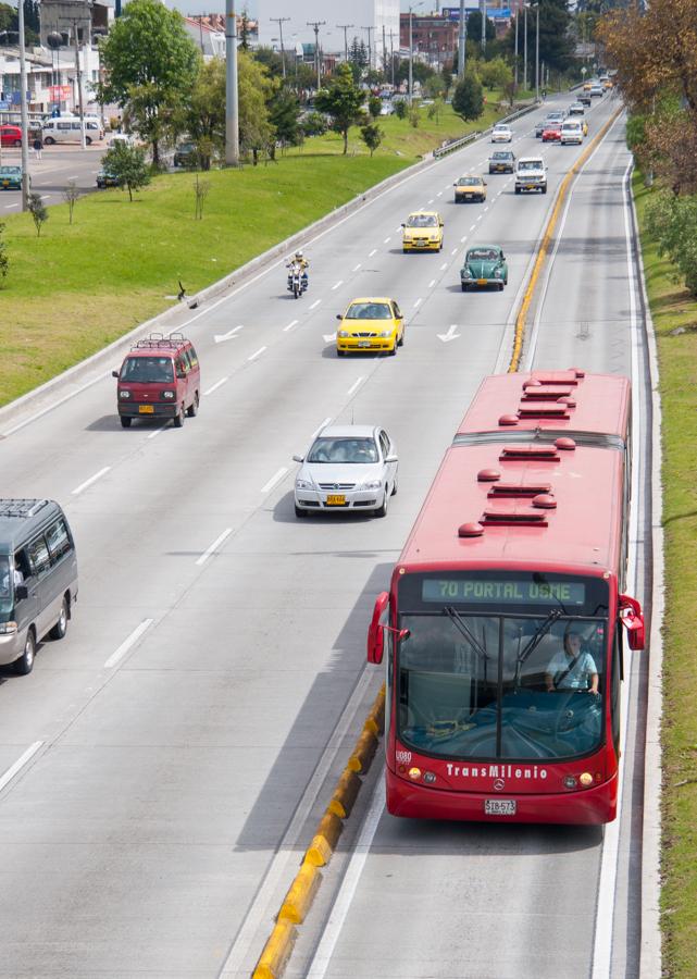 Transmilenio en la Ciudad de Bogota, Cundinamarca,...