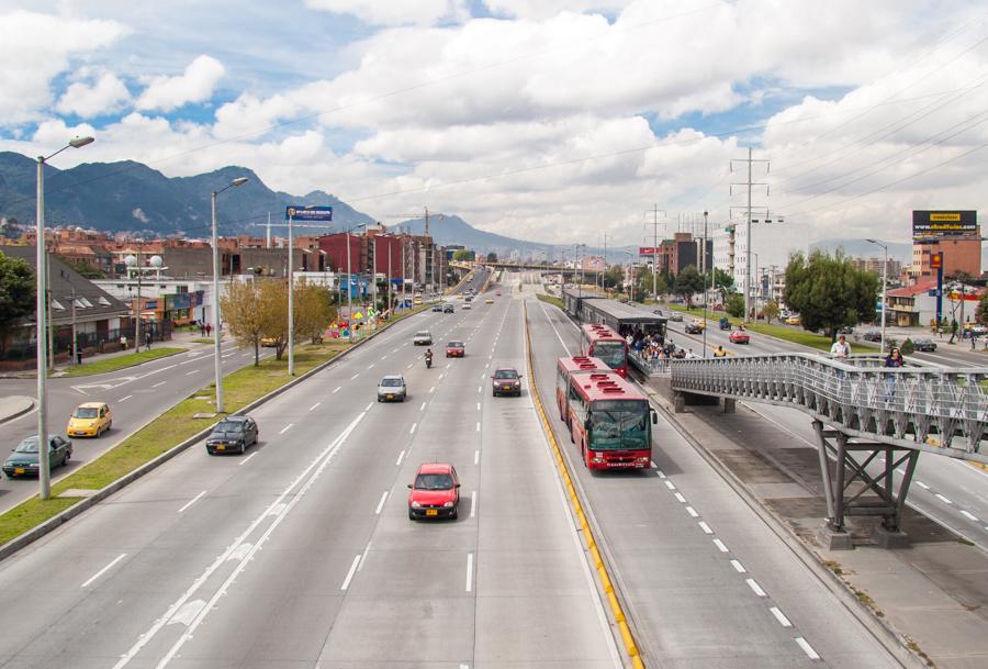 Transmilenio en la Ciudad de Bogota, Cundinamarca,...