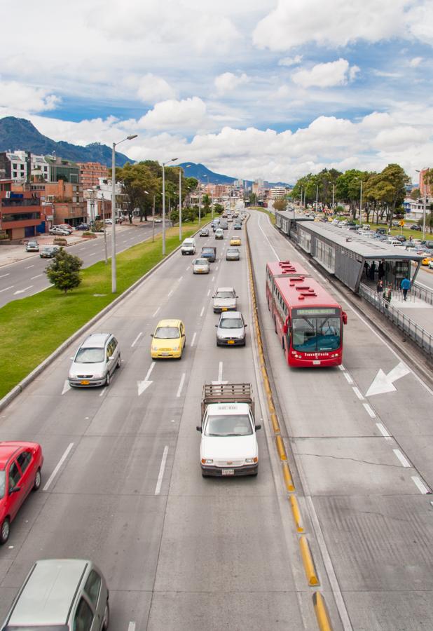 Transmilenio en la Ciudad de Bogota, Cundinamarca,...