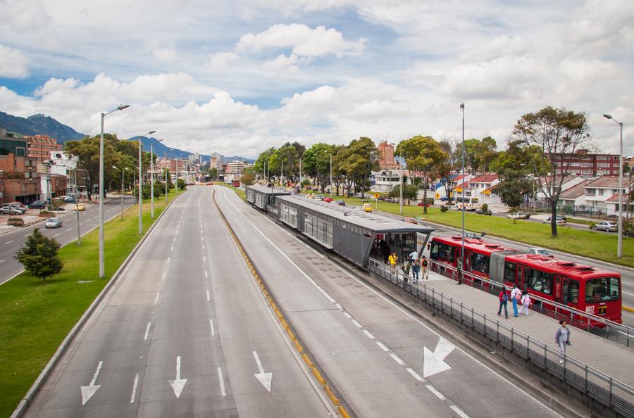 Transmilenio en la Ciudad de Bogota, Cundinamarca,...