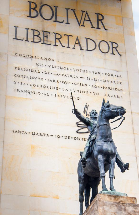 Monumento Bolivar Libertador, Bogota, Cundinamarca...