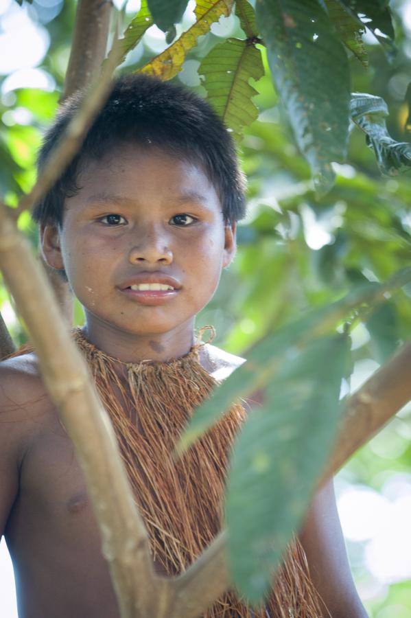 Niño de la Comunidad Yagua, Amazonas, Leticia, Co...