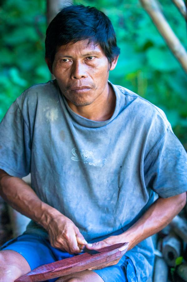 Hombre de la Comunidad Yagua, Amazonas, Leticia, C...