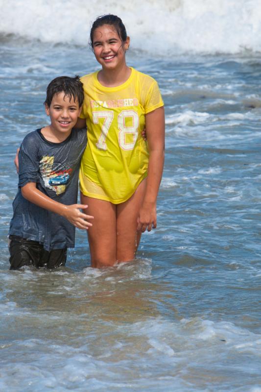 Hermanos Sonriendo, Playa Mendihuaca, Santa Marta,...