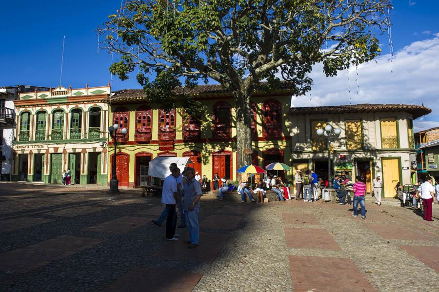 Parque Principal De Jerico, Jerico, Antioquia, Col...