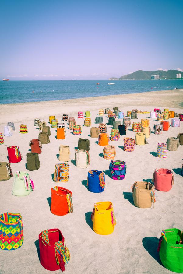 Mochilas Wayuu, Playa Bello Horizonte, Santa Marta...