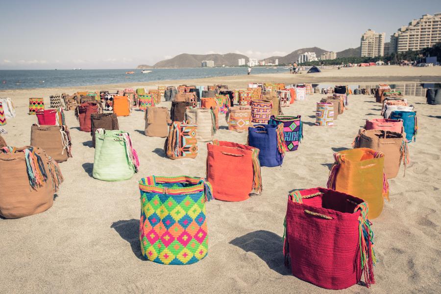 Mochilas Wayuu, Playa Bello Horizonte, Santa Marta...