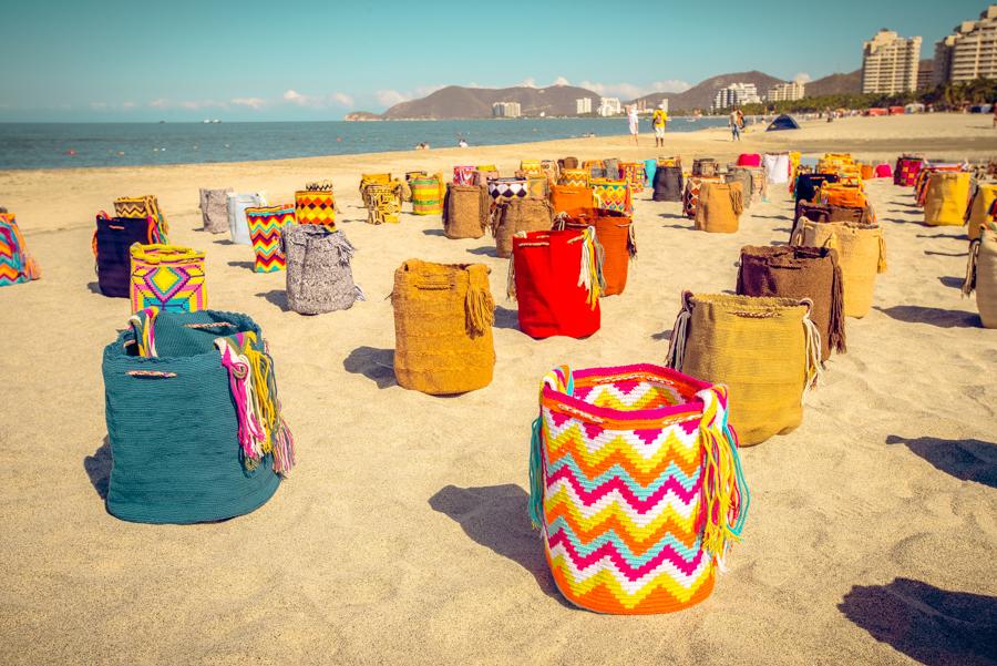 Mochilas Wayuu, Playa Bello Horizonte, Santa Marta...