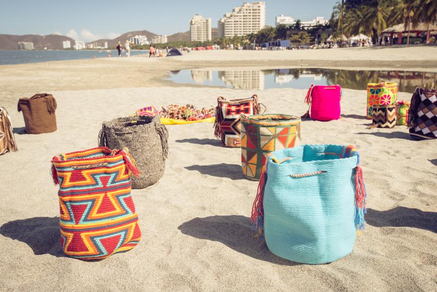 Mochilas Wayuu, Playa Bello Horizonte, Santa Marta...