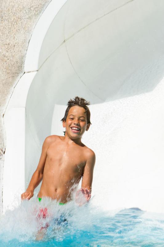 NiÃ±o en un Toboga, Santa Marta, Magdalena, Colo...