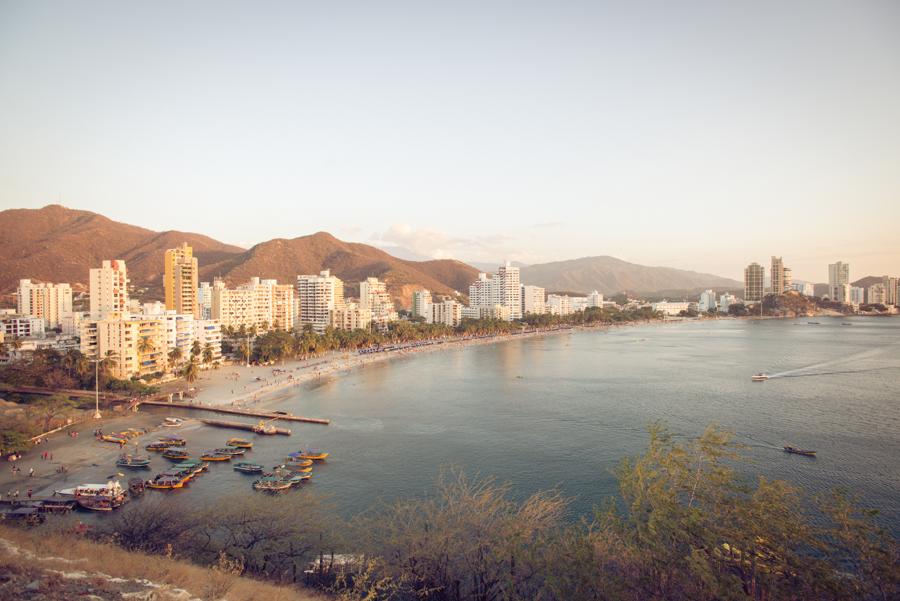 Panoramica de El Rodadero, Santa Marta, Magdalena,...