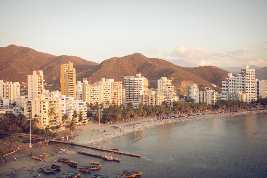 Panoramica de El Rodadero, Santa Marta, Magdalena,...