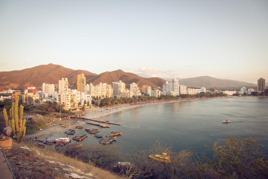 Panoramica de El Rodadero, Santa Marta, Magdalena,...