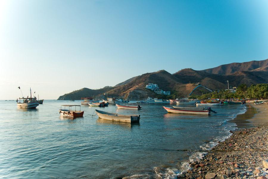 Embarcaciones en Playa Grande, Taganga, Santa Mart...