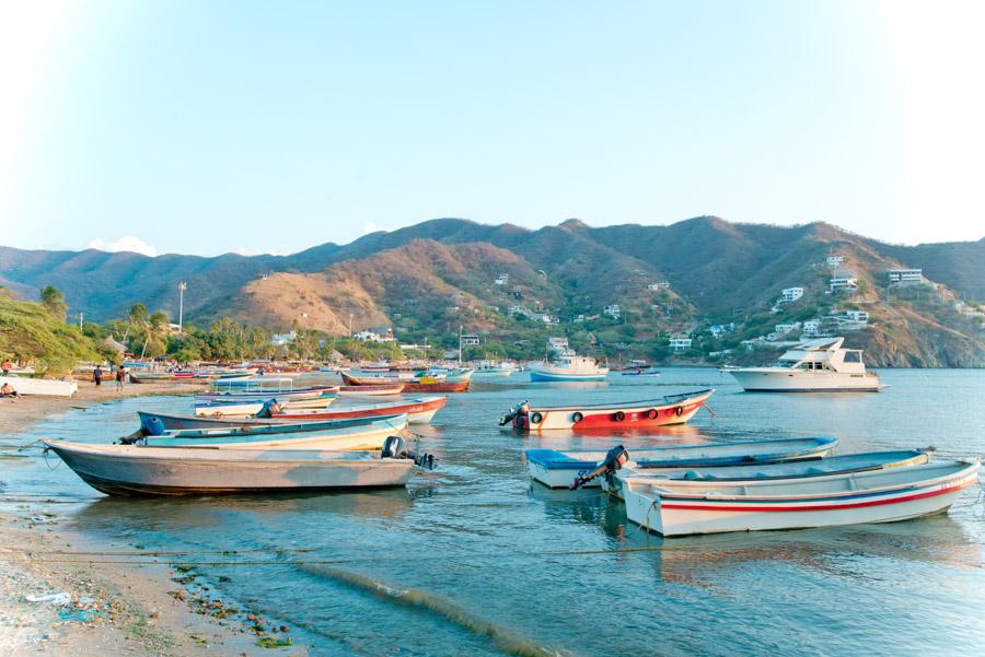 Embarcaciones en Playa Grande, Taganga, Santa Mart...