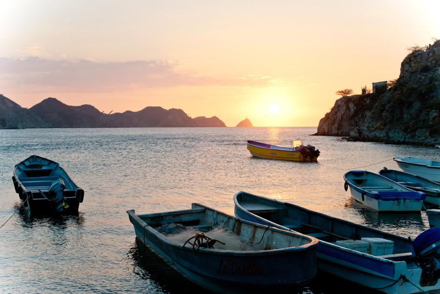 Embarcaciones en Playa Grande, Taganga, Santa Mart...