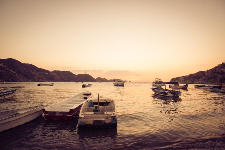 Embarcaciones en Playa Grande, Taganga, Santa Mart...