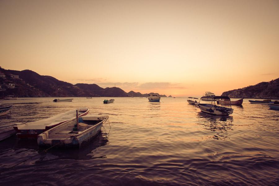 Embarcaciones en Playa Grande, Taganga, Santa Mart...