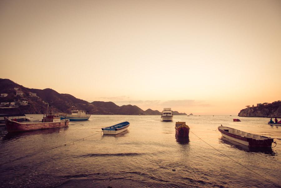 Embarcaciones en Playa Grande, Taganga, Santa Mart...