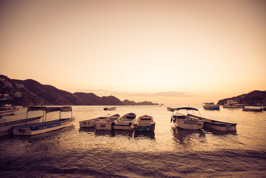 Embarcaciones en Playa Grande, Taganga, Santa Mart...