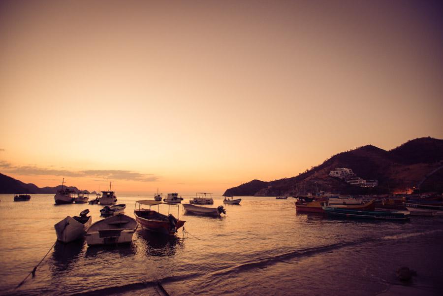 Embarcaciones en Playa Grande, Taganga, Santa Mart...