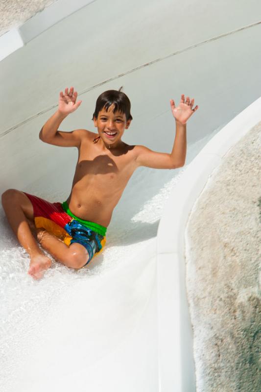 NiÃ±o en un Toboga, Santa Marta, Magdalena, Colo...