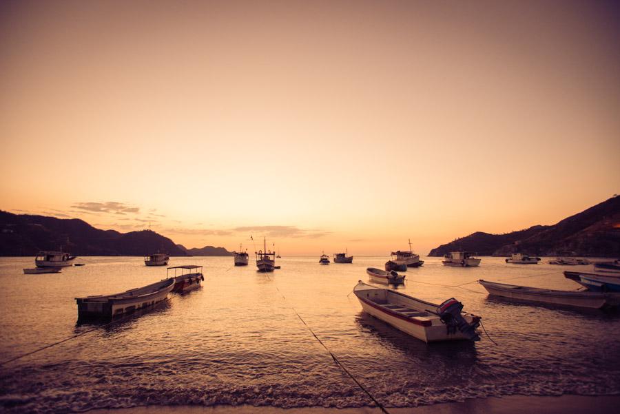 Embarcaciones en Playa Grande, Taganga, Santa Mart...