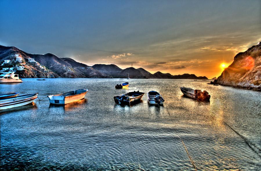 Embarcaciones en Playa Grande, Taganga, Santa Mart...