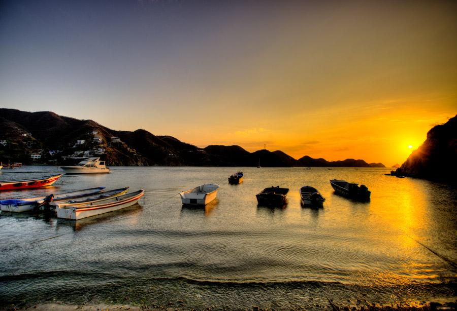 Embarcaciones en Playa Grande, Taganga, Santa Mart...