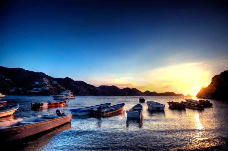 Embarcaciones en Playa Grande, Taganga, Santa Mart...