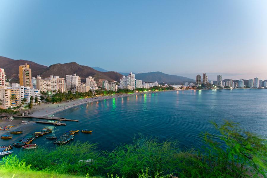 Panoramica de El Rodadero, Santa Marta, Magdalena,...