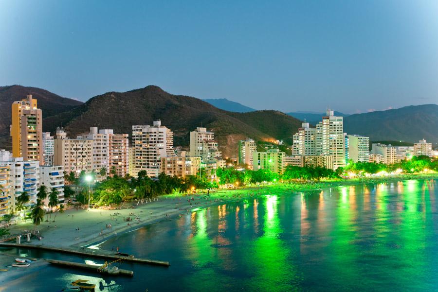 Panoramica de El Rodadero, Santa Marta, Magdalena,...